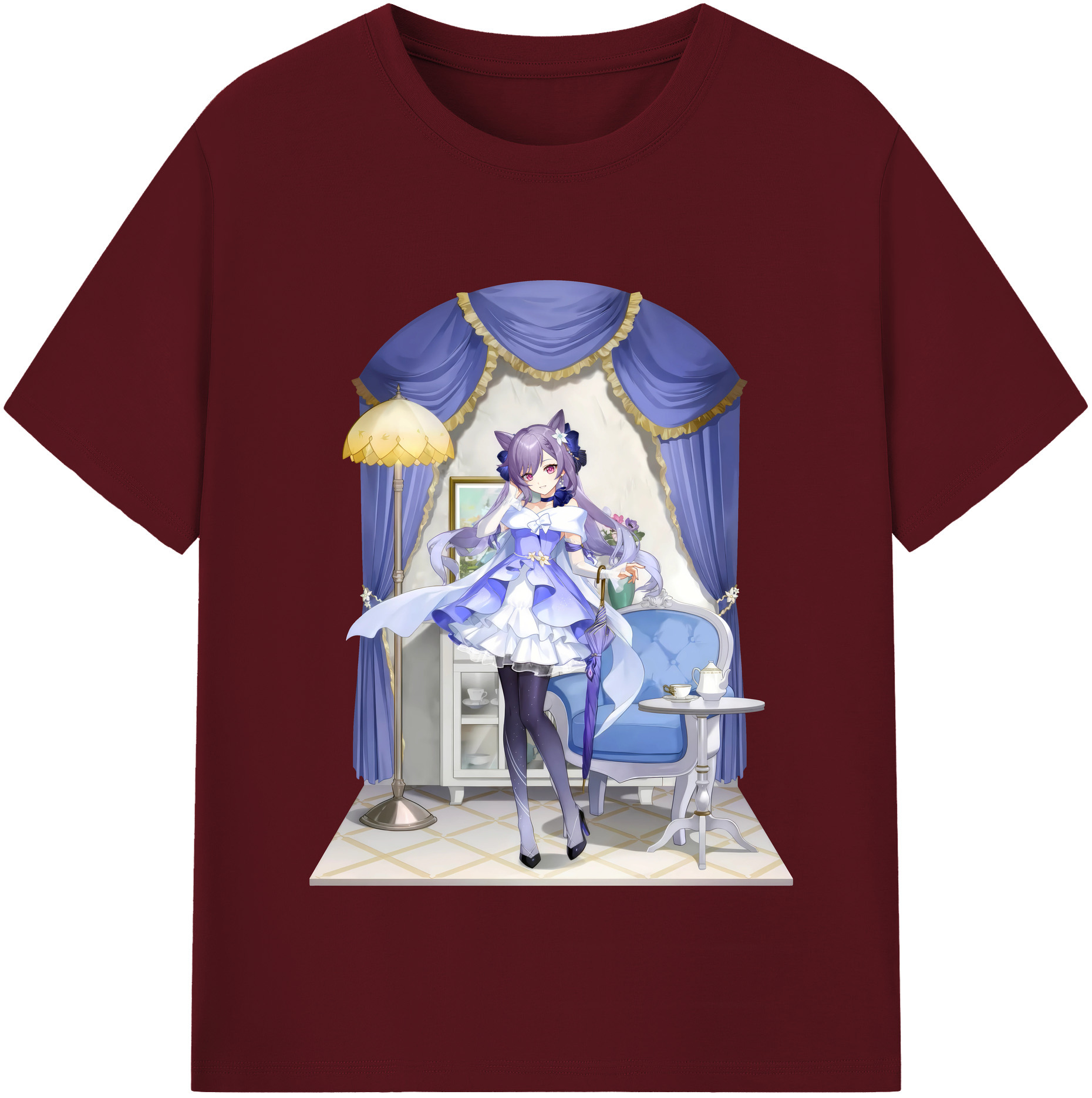 げんし神 刻晴 こくせい genshin Kokusei 綿100％半袖Tシャツ（フロントプリント）